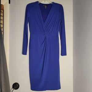 Women's Maggy London Blue Center Twist detail Long Sleeve Dress 4